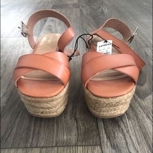 Express platform espadrilles. Brand NWT